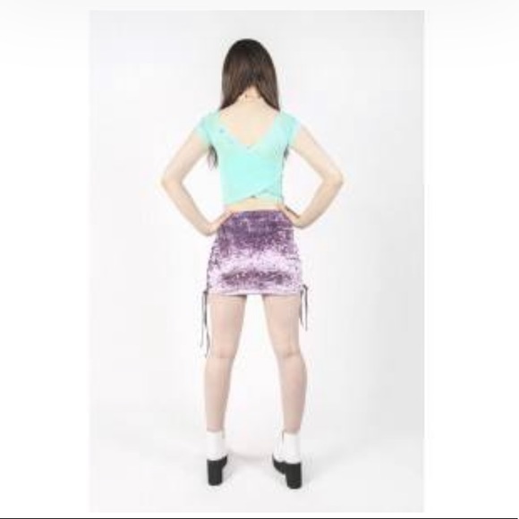 NEW! IRON FIST | MERMAID FOR LIFE | Mesh Crop Top Aqua Seashells Size MEDIUM - Picture 5 of 14